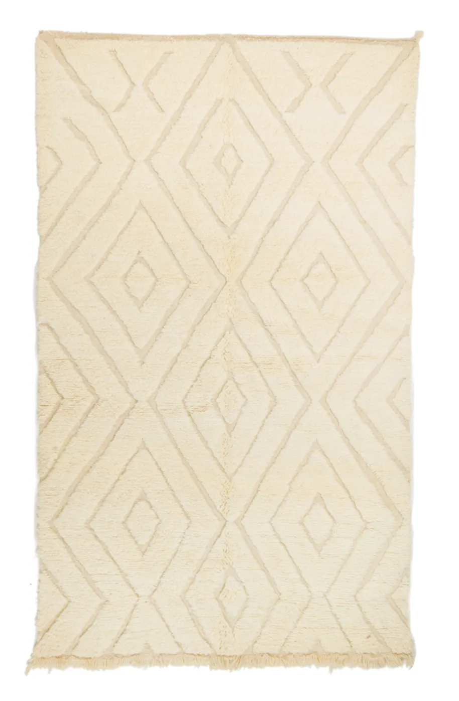 Tappeto Kilim In Stile Berbero Del Marocco Beni Ourain 155 x 265 cm