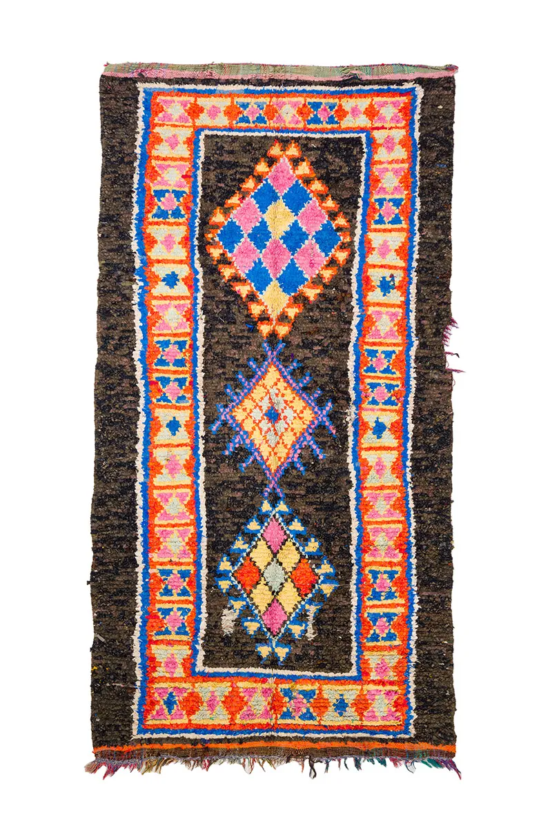 Tappeto Berberi Dal Marocco Boucherouite 160 x 310 cm