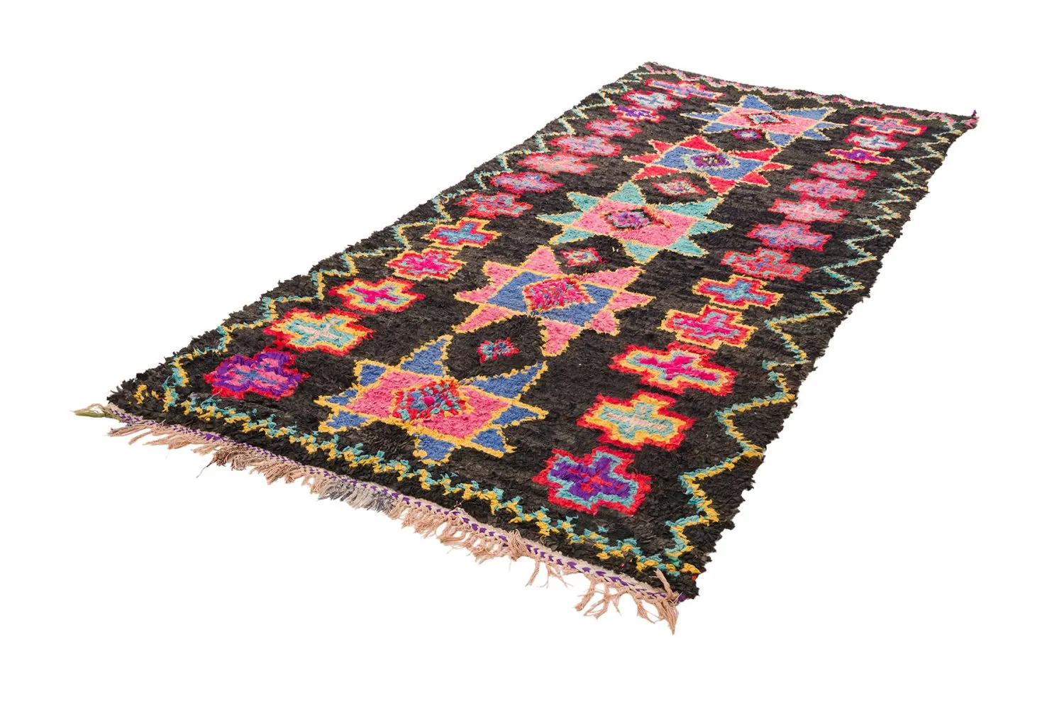 Tappeto Berberi Dal Marocco Boucherouite 135 x 315 cm