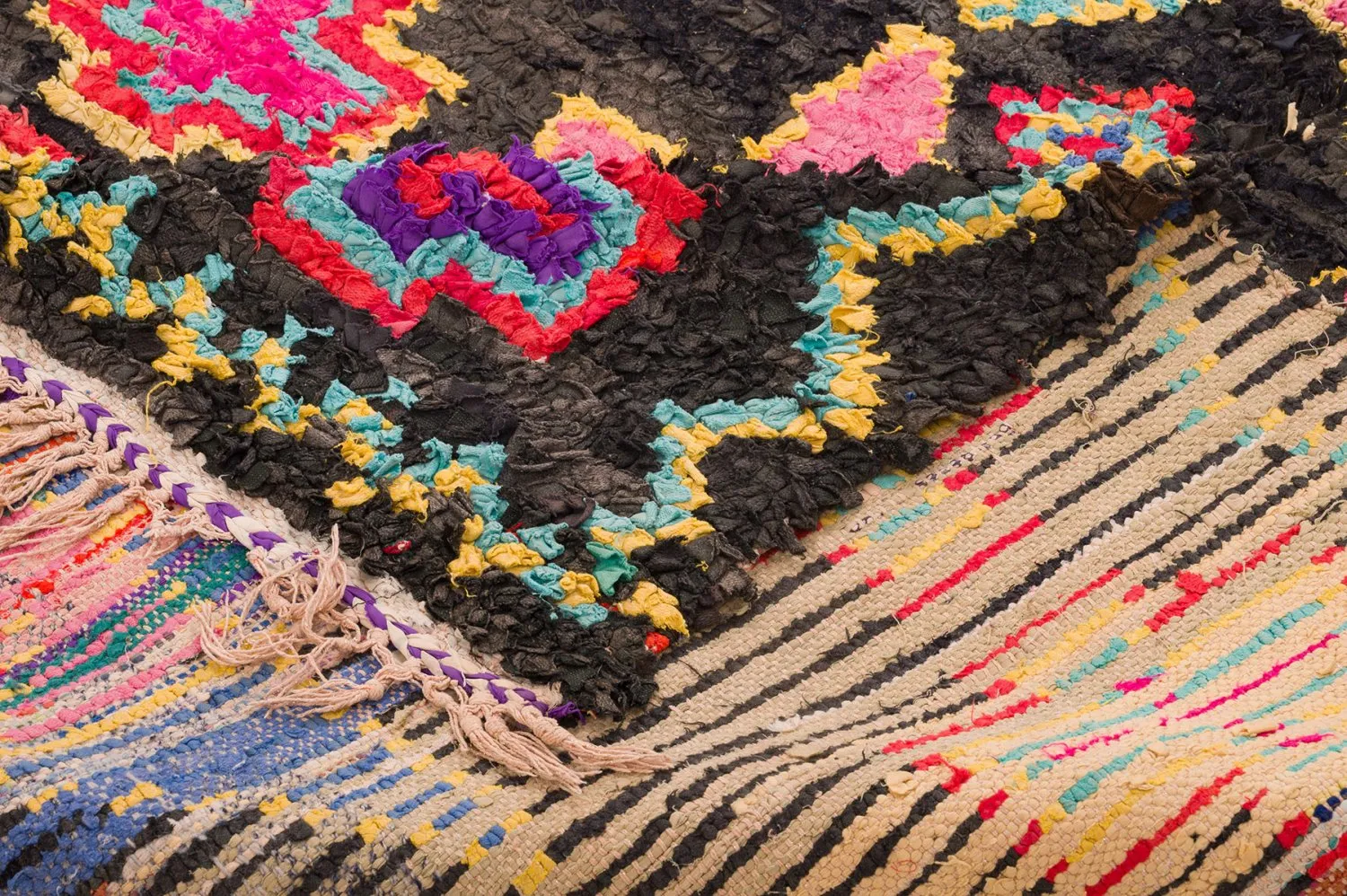 Tappeto Berberi Dal Marocco Boucherouite 135 x 315 cm