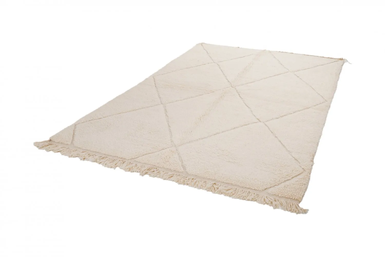 Tappeto Kilim In Stile Berbero Del Marocco Beni Ourain 250 x 155 cm