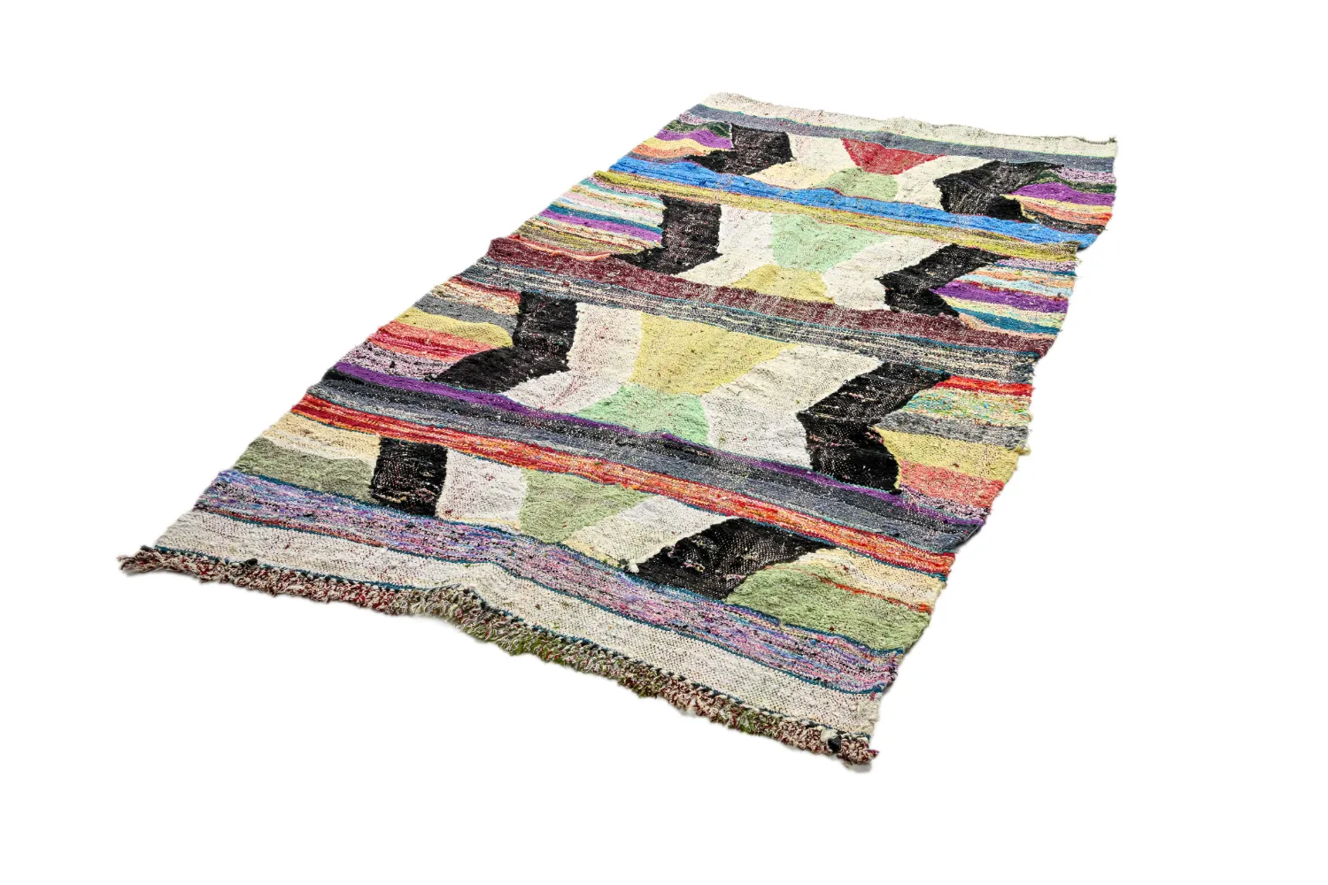 Tappeto Berberi Dal Marocco Boucherouite 130 x 245 cm