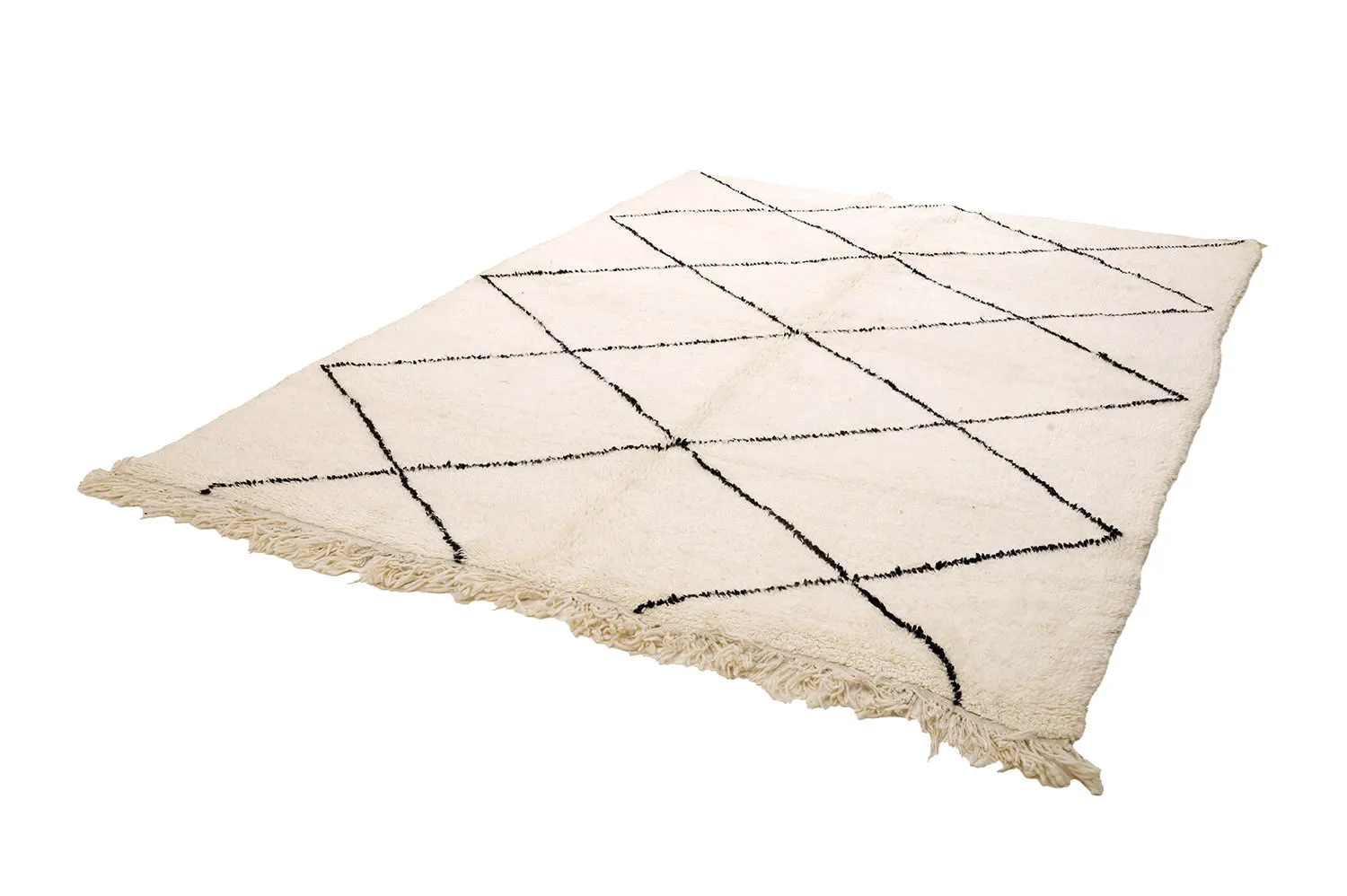 Tappeto Kilim In Stile Berbero Del Marocco Beni Ourain 215 x 295 cm