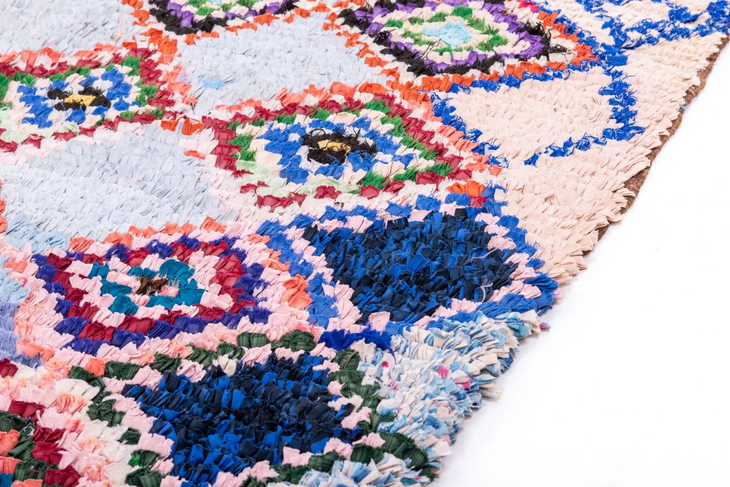 Tappeto Berberi Dal Marocco Boucherouite 210 x 125 cm