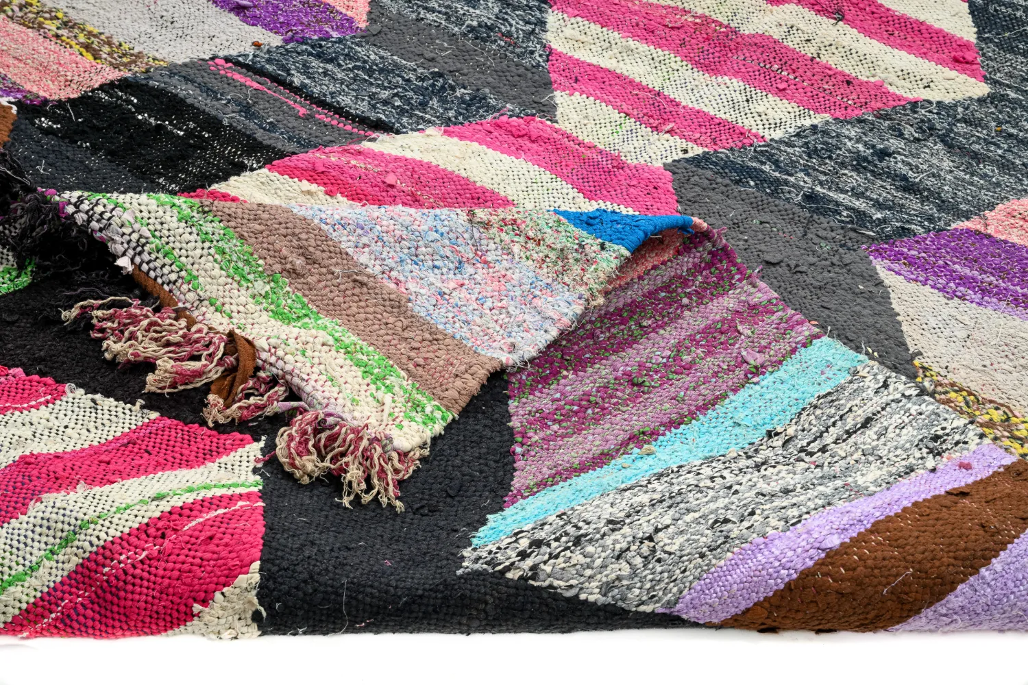 Tappeto Berberi Dal Marocco Boucherouite 130 x 265 cm