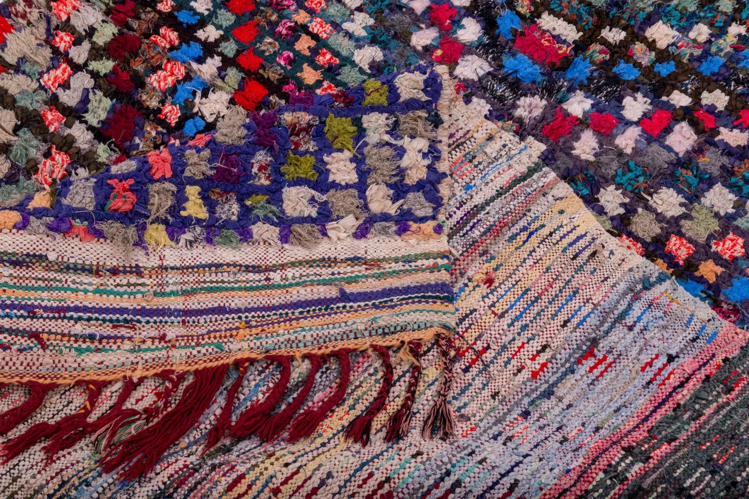 Tappeto Berberi Dal Marocco Boucherouite 230 x 125 cm
