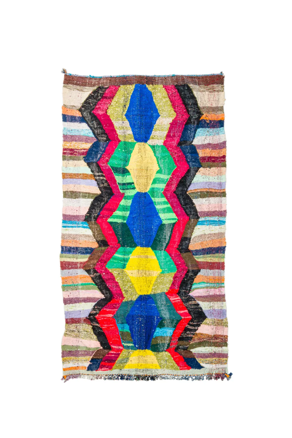 Tappeto Berberi Dal Marocco Boucherouite 150 x 275 cm