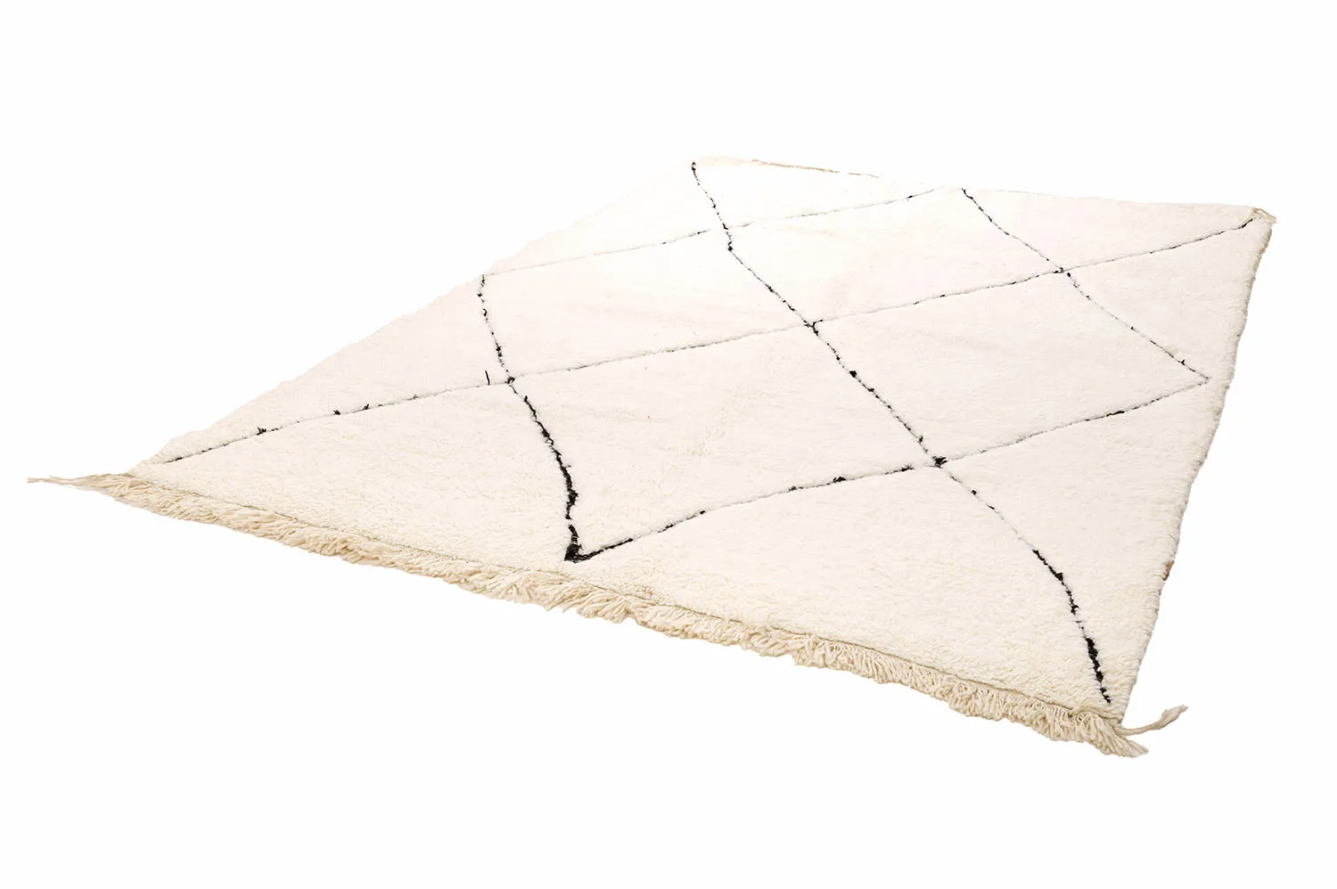 Tappeto Kilim In Stile Berbero Del Marocco Beni Ourain 205 x 290 cm