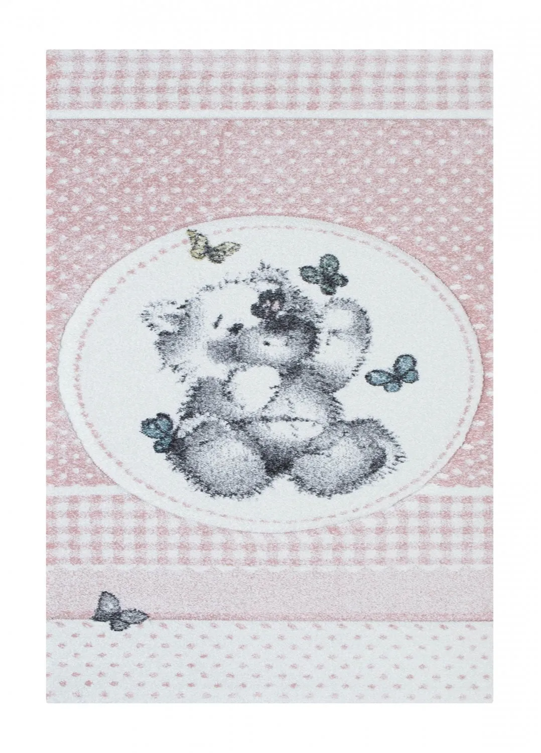 Tappeto per la camera dei bambini TAPPETI PER BAMBINI per ragazzo ragazza Atlas Teddybear rosa orsacchiotto di peluche