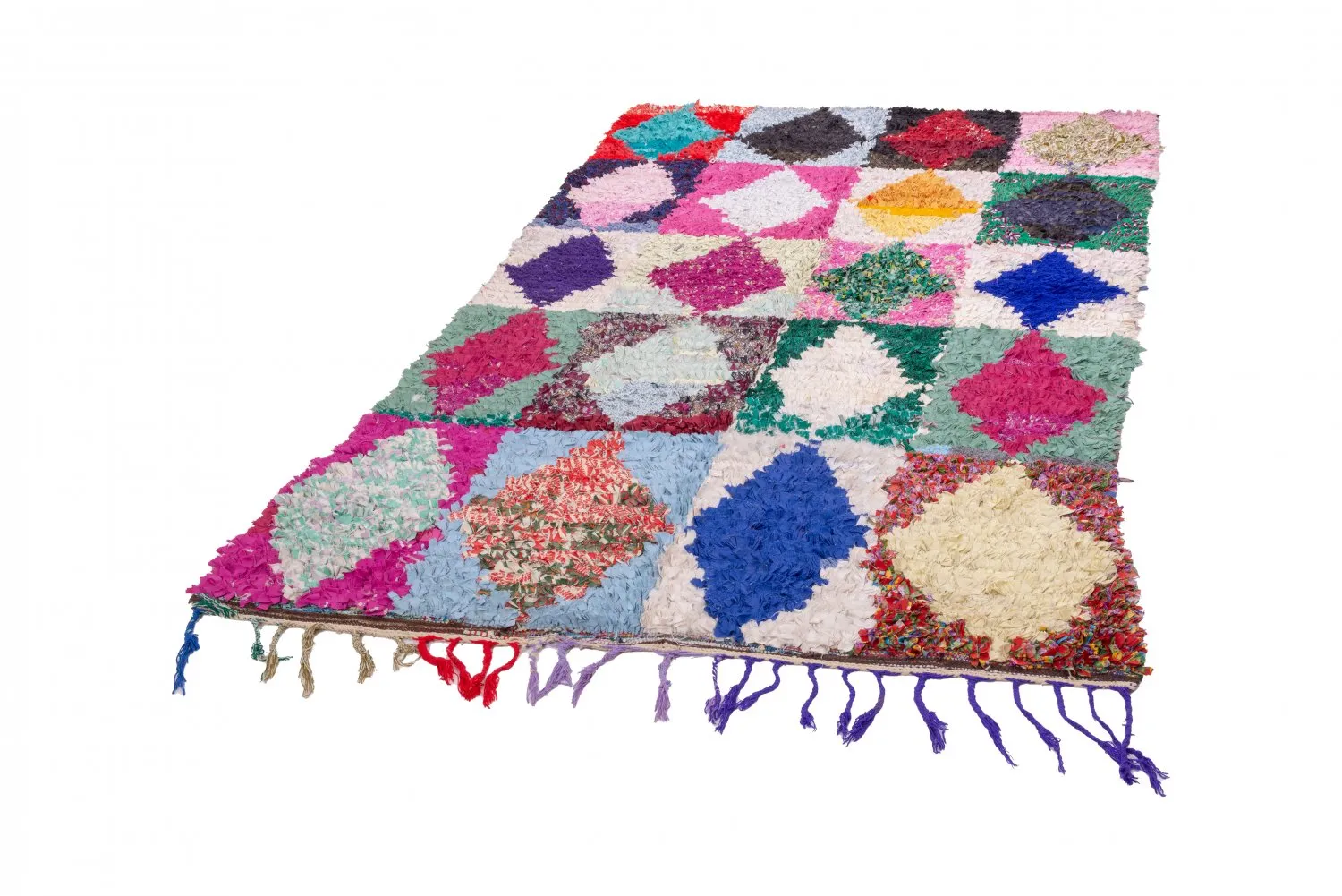 Tappeto Berberi Dal Marocco Boucherouite 265 x 155 cm