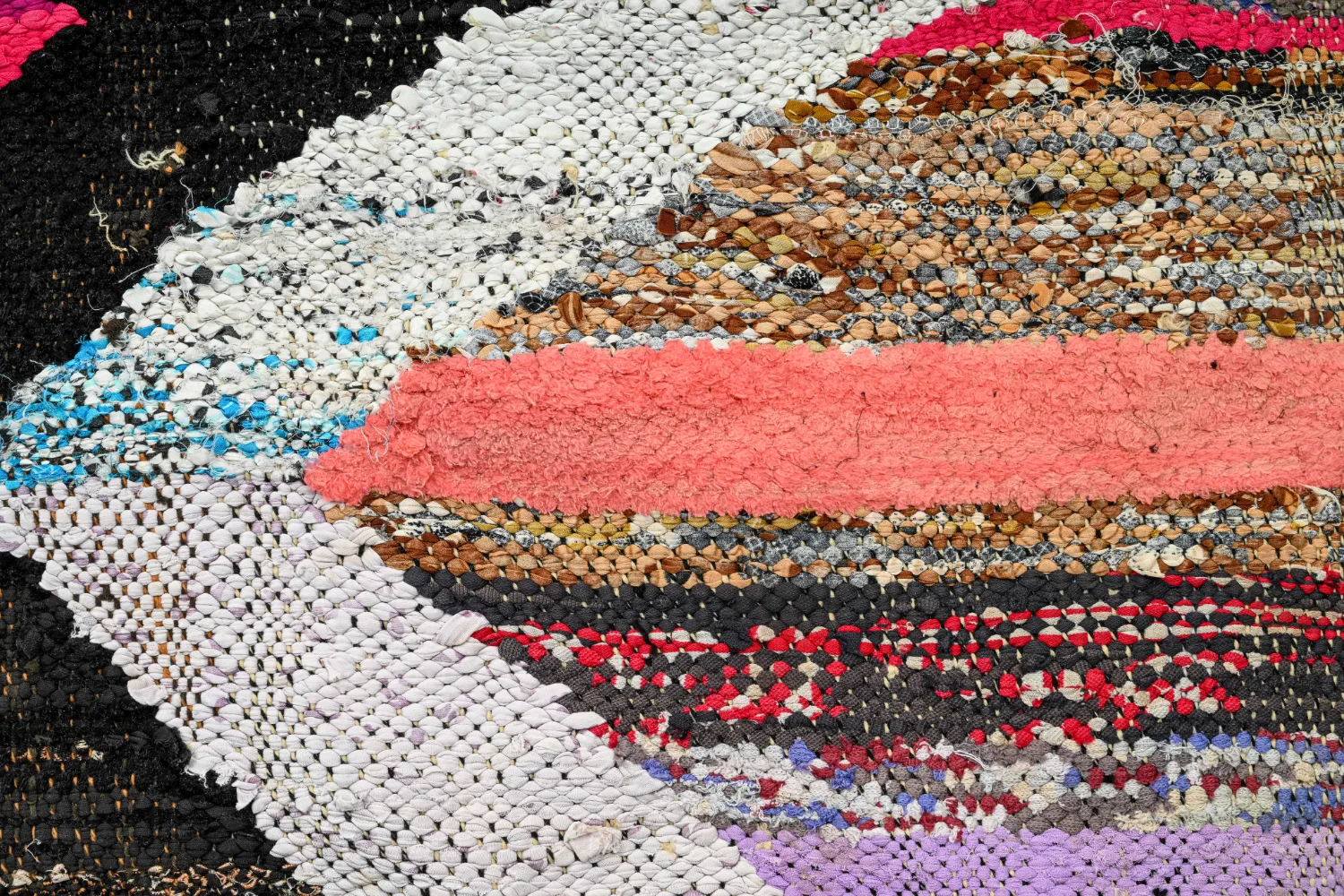 Tappeto Berberi Dal Marocco Boucherouite 140 x 245 cm
