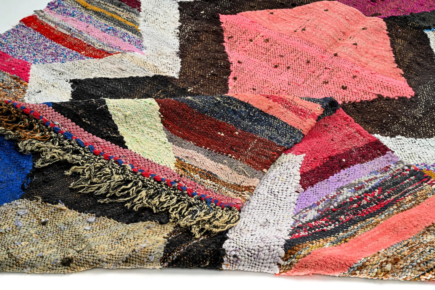 Tappeto Berberi Dal Marocco Boucherouite 140 x 245 cm