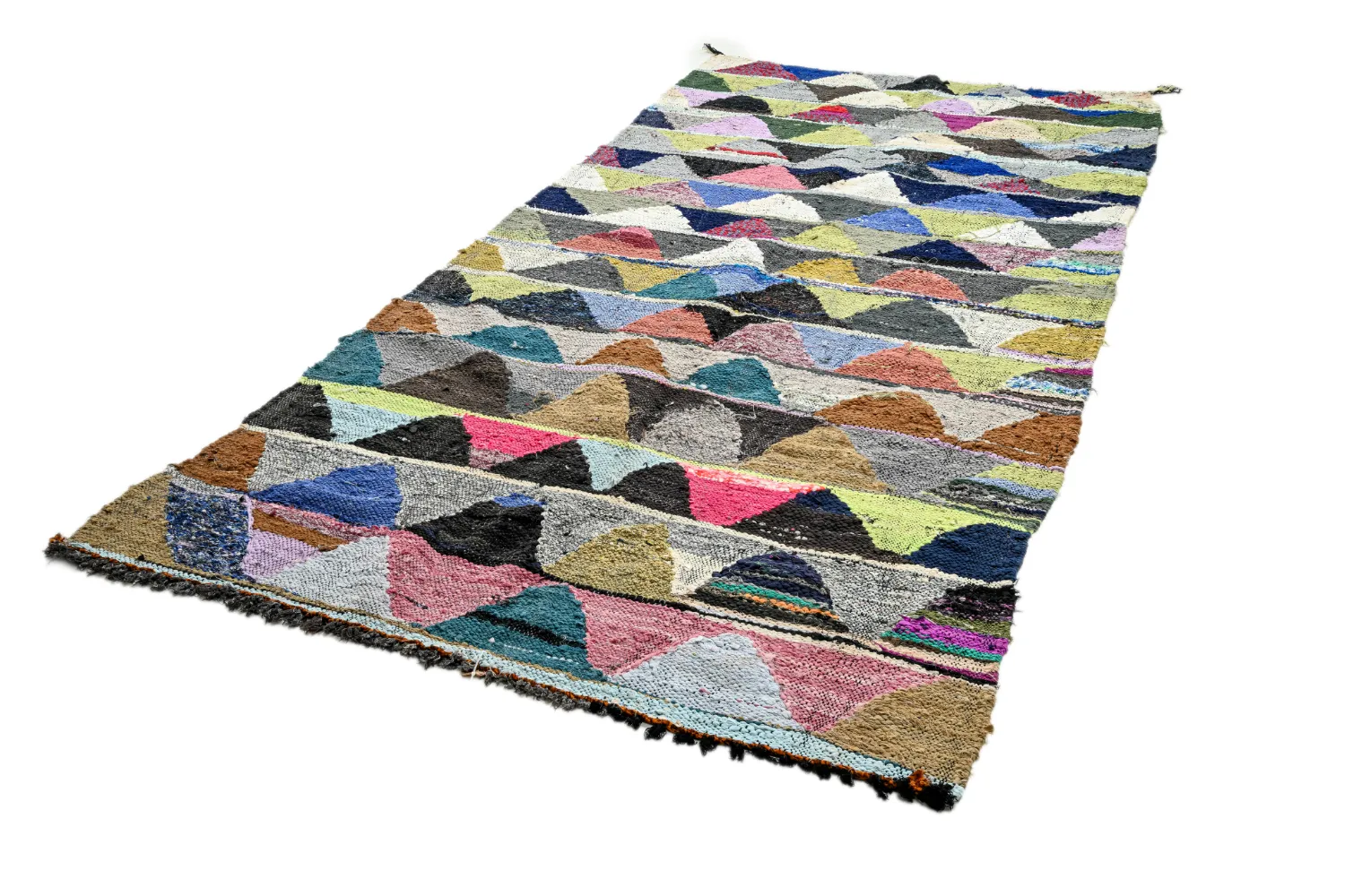Tappeto Berberi Dal Marocco Boucherouite 145 x 305 cm