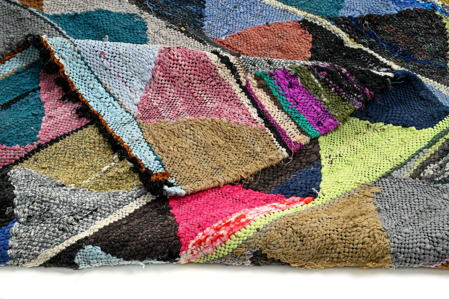 Tappeto Berberi Dal Marocco Boucherouite 145 x 305 cm