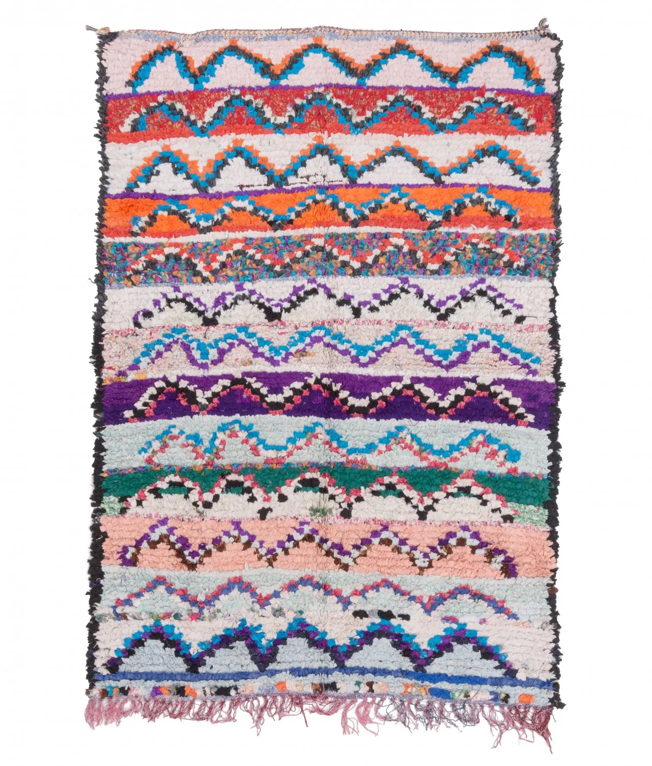 Tappeto Berberi Dal Marocco Boucherouite 205 x 140 cm