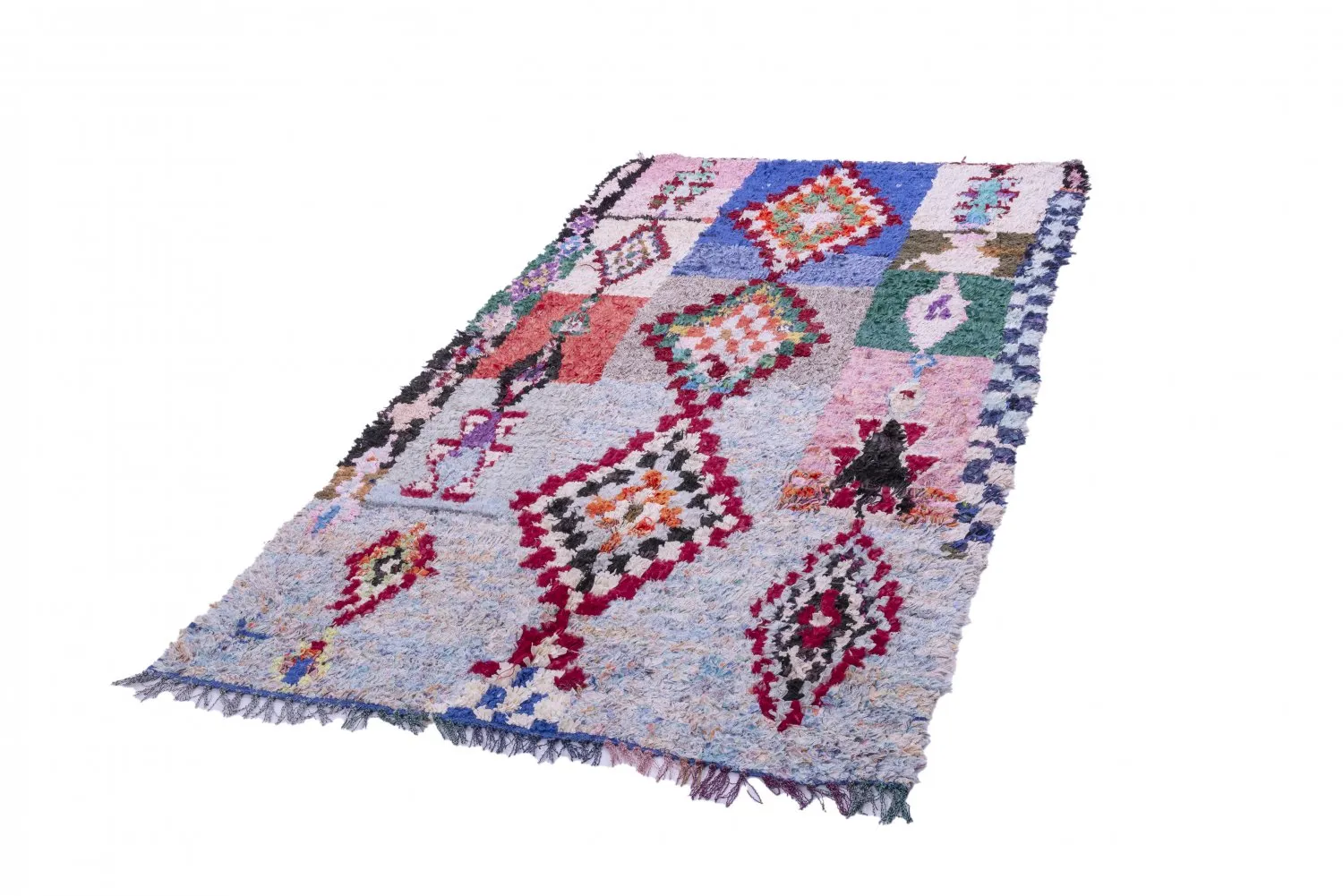 Tappeto Berberi Dal Marocco Boucherouite 250 x 125 cm