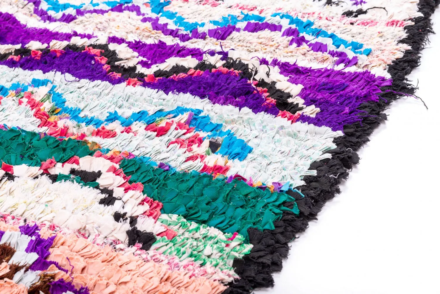 Tappeto Berberi Dal Marocco Boucherouite 205 x 140 cm