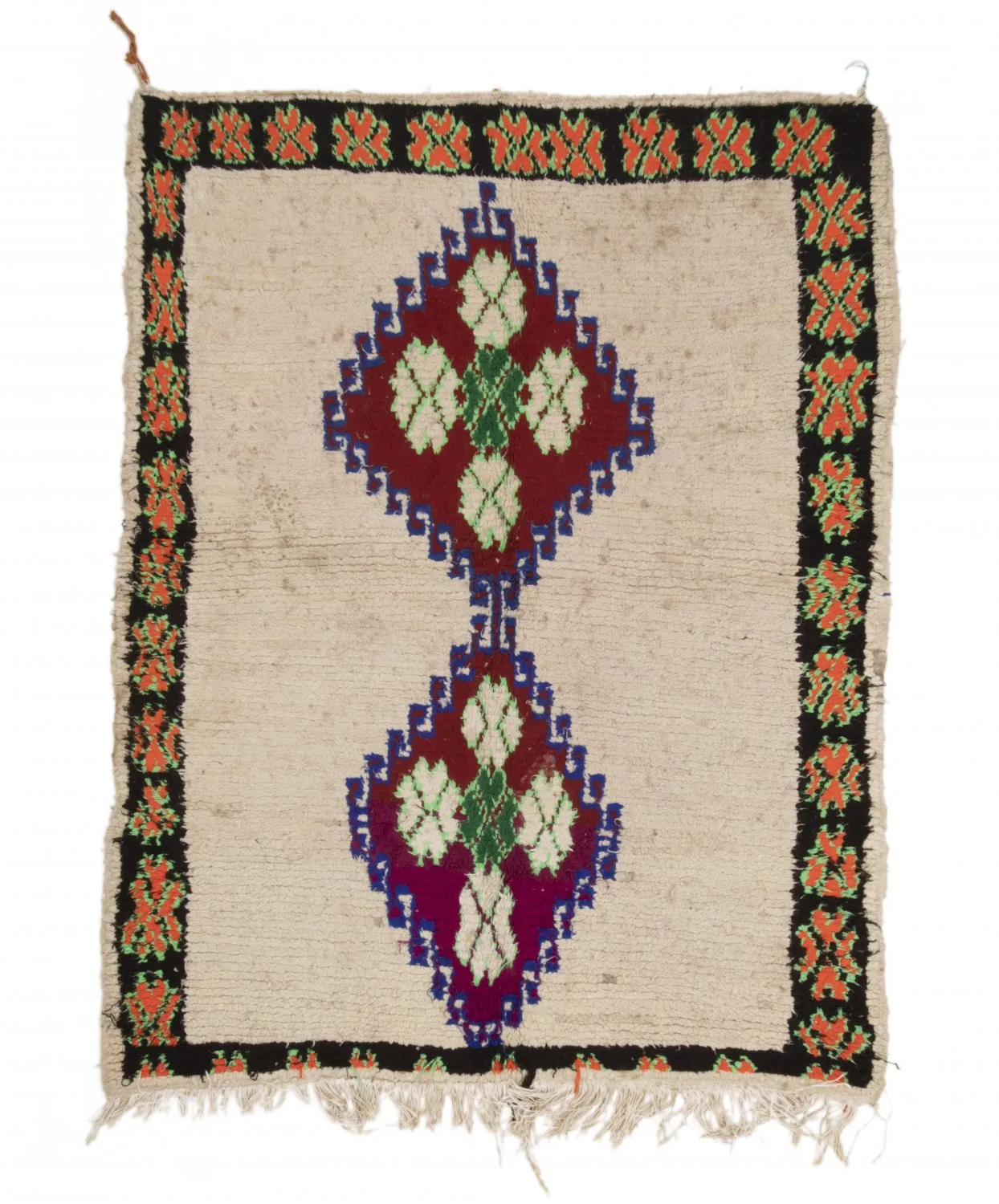 Tappeto Berberi Dal Marocco Boucherouite 190 x 150 cm