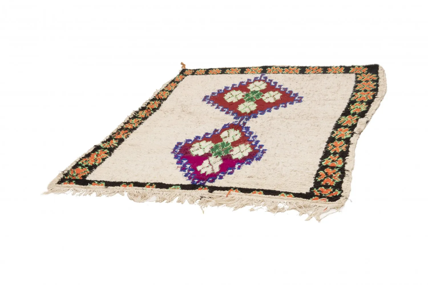 Tappeto Berberi Dal Marocco Boucherouite 190 x 150 cm