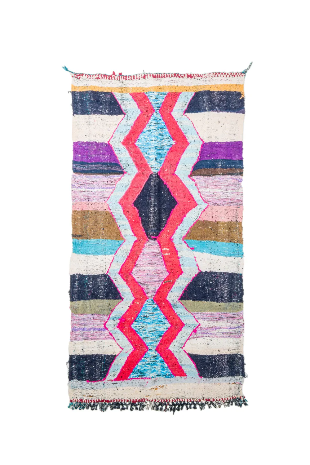 Tappeto Berberi Dal Marocco Boucherouite 115 x 220 cm