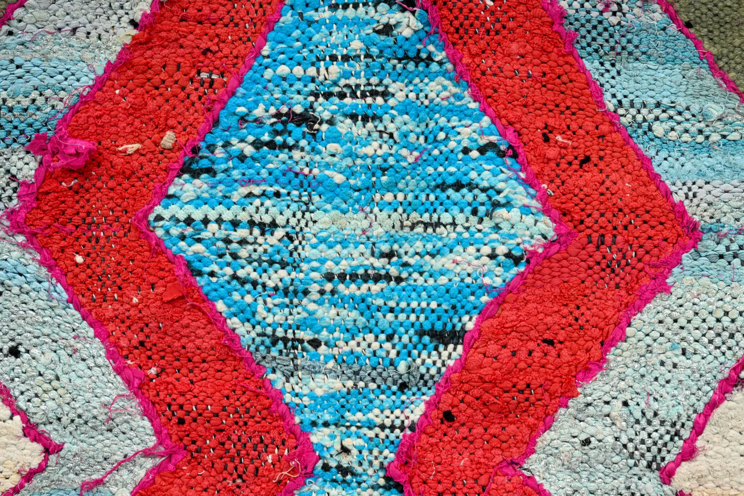 Tappeto Berberi Dal Marocco Boucherouite 115 x 220 cm