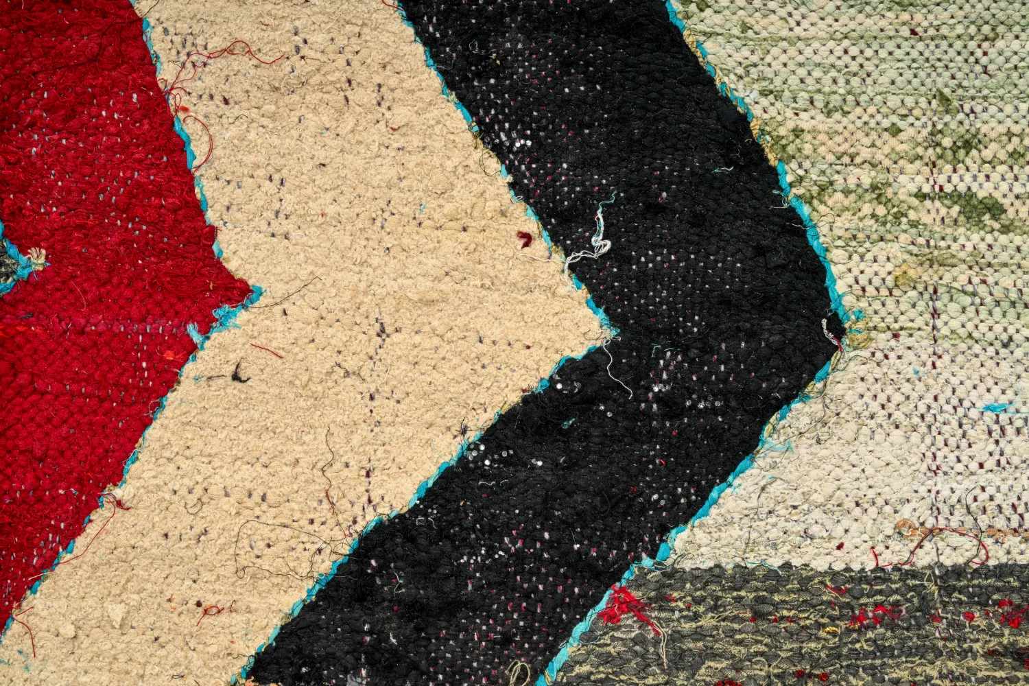 Tappeto Berberi Dal Marocco Boucherouite 130 x 225 cm