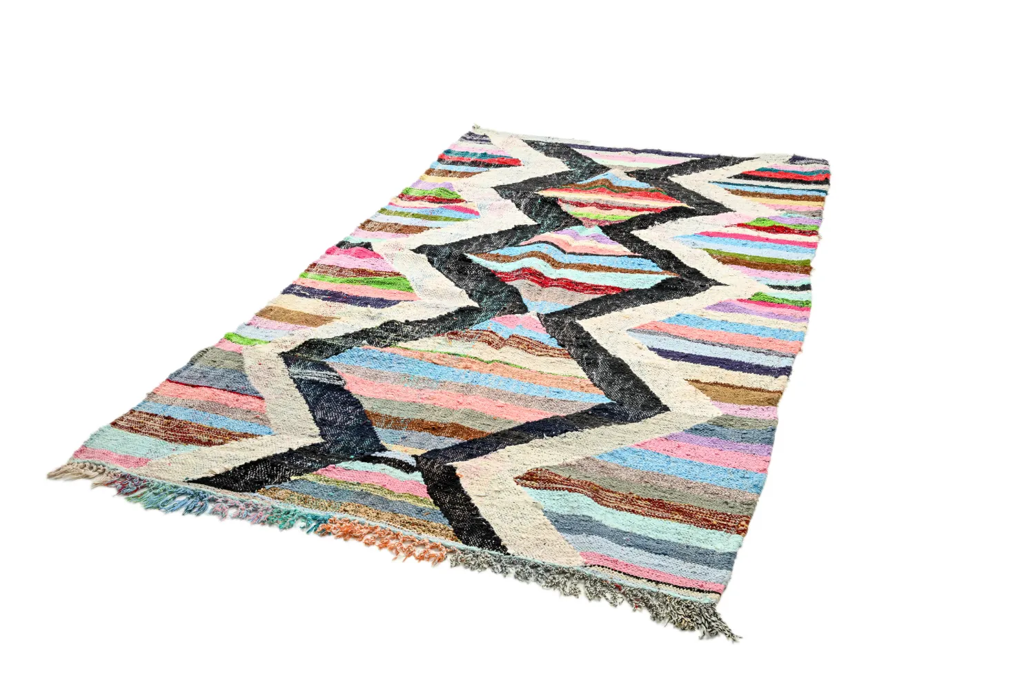 Tappeto Berberi Dal Marocco Boucherouite 145 x 245 cm