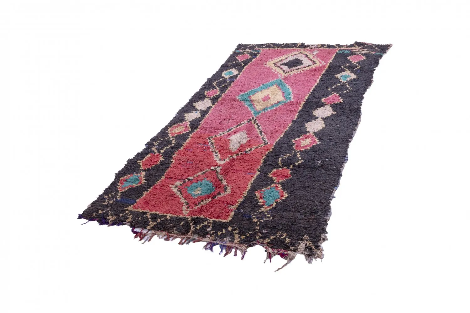 Tappeto Berberi Dal Marocco Boucherouite 275 x 135 cm