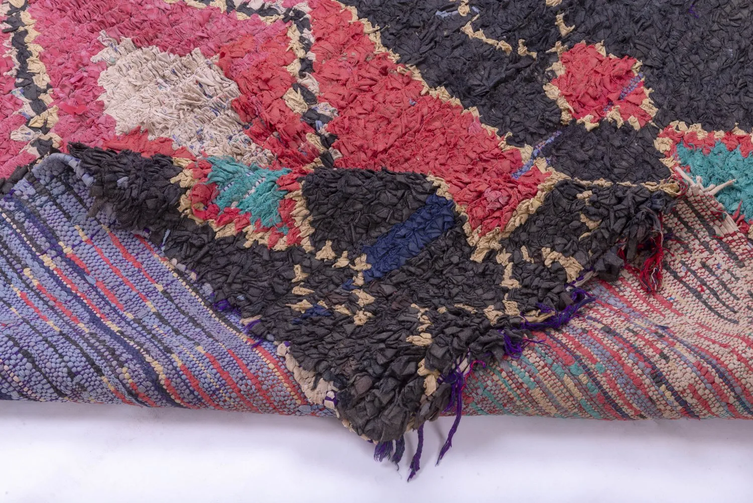 Tappeto Berberi Dal Marocco Boucherouite 275 x 135 cm