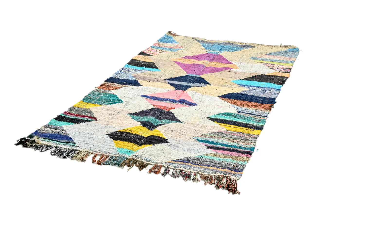 Tappeto Berberi Dal Marocco Boucherouite 120 x 200 cm