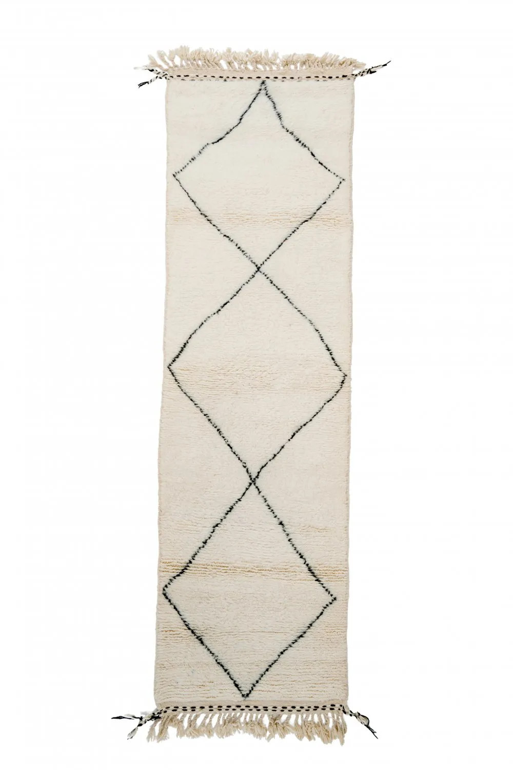 Tappeto Kilim In Stile Berbero Del Marocco Beni Ourain 240 x 90 cm