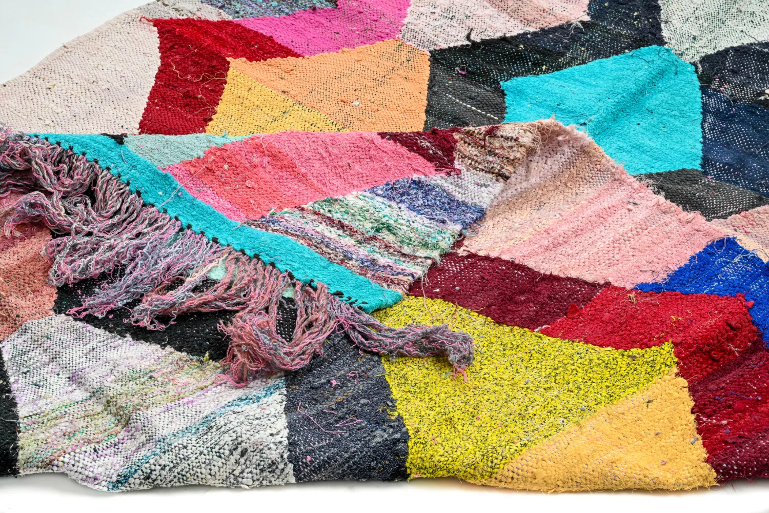 Tappeto Berberi Dal Marocco Boucherouite 140 x 260 cm