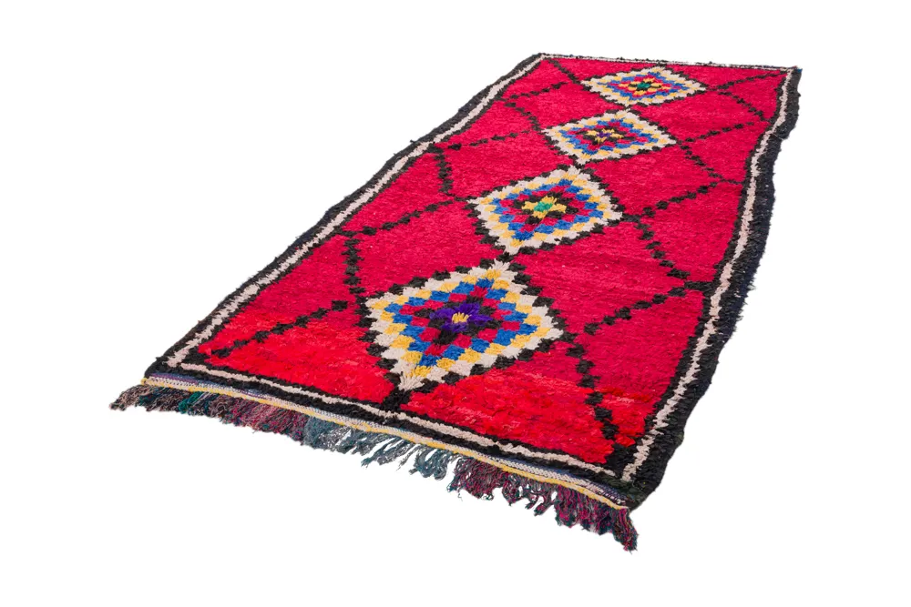 Tappeto Berberi Dal Marocco Boucherouite 310 x 145 cm