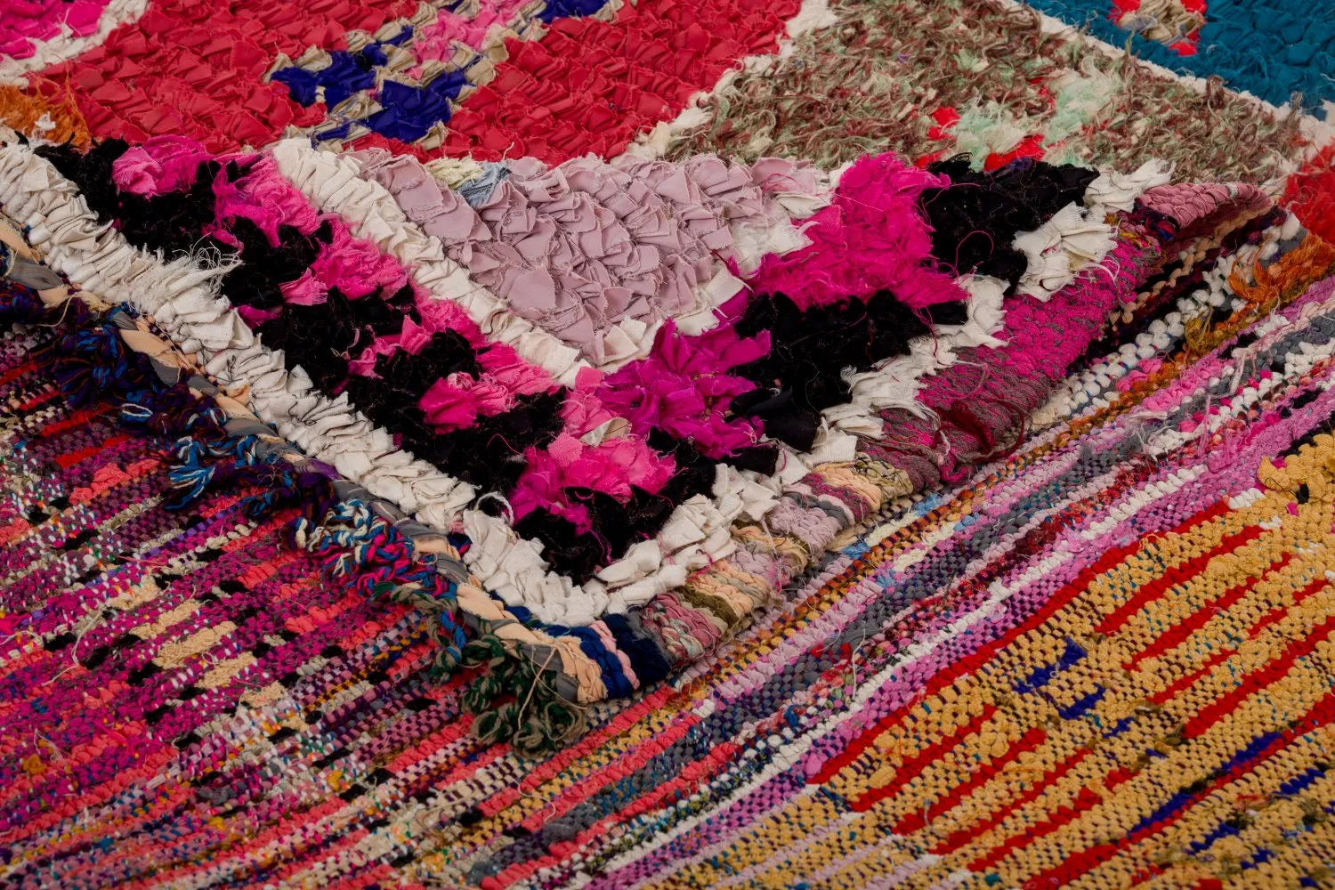 Tappeto Berberi Dal Marocco Boucherouite 360 x 130 cm
