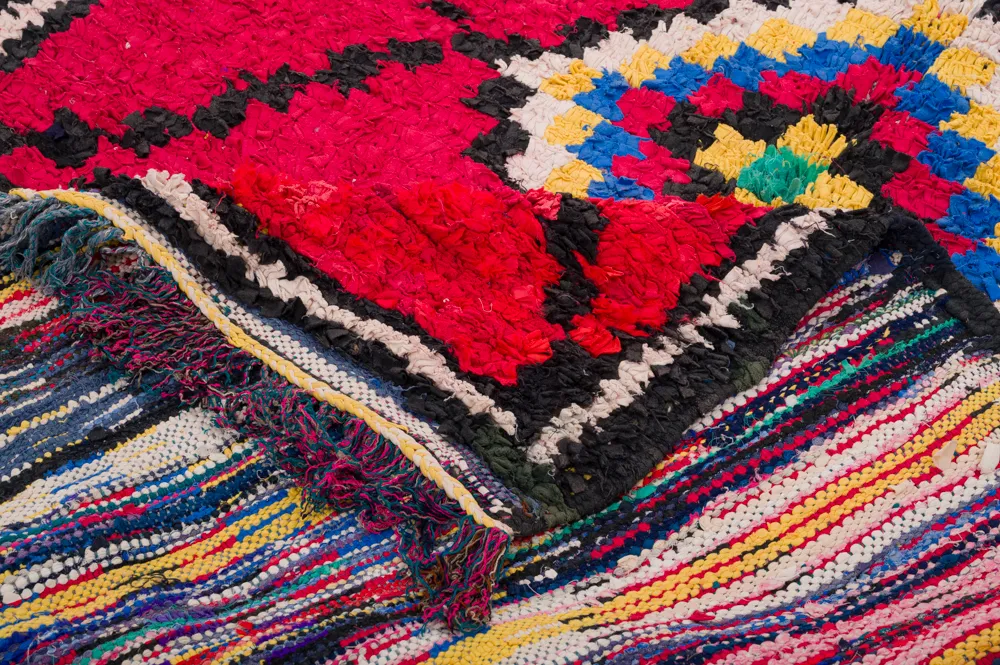 Tappeto Berberi Dal Marocco Boucherouite 310 x 145 cm