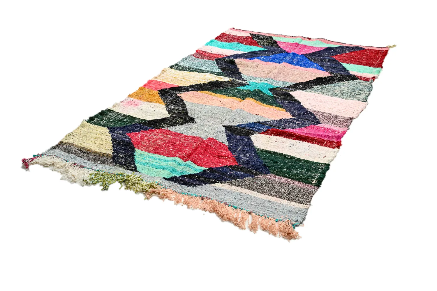 Tappeto Berberi Dal Marocco Boucherouite 135 x 240 cm