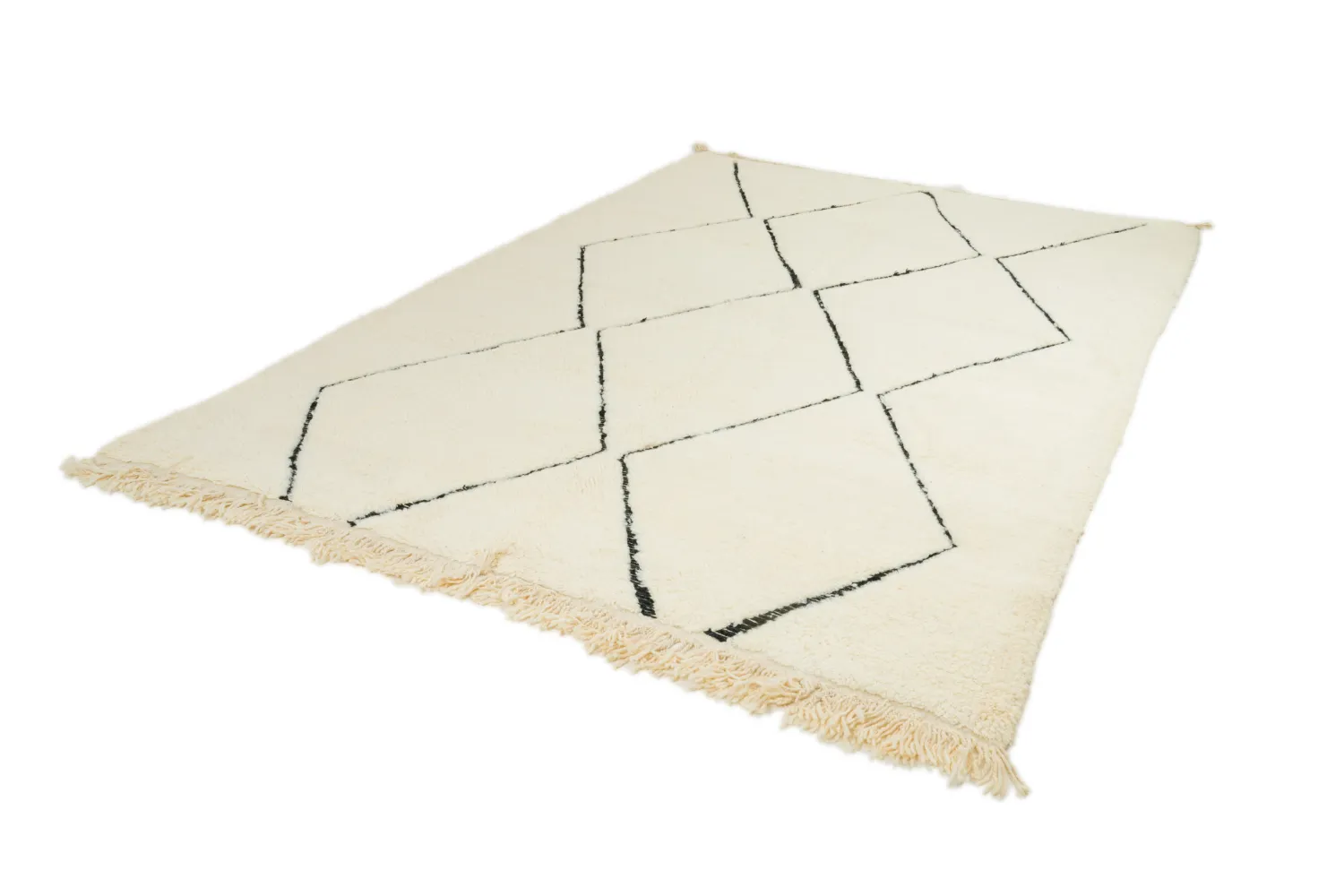 Tappeto Kilim In Stile Berbero Del Marocco Beni Ourain 205 x 290 cm