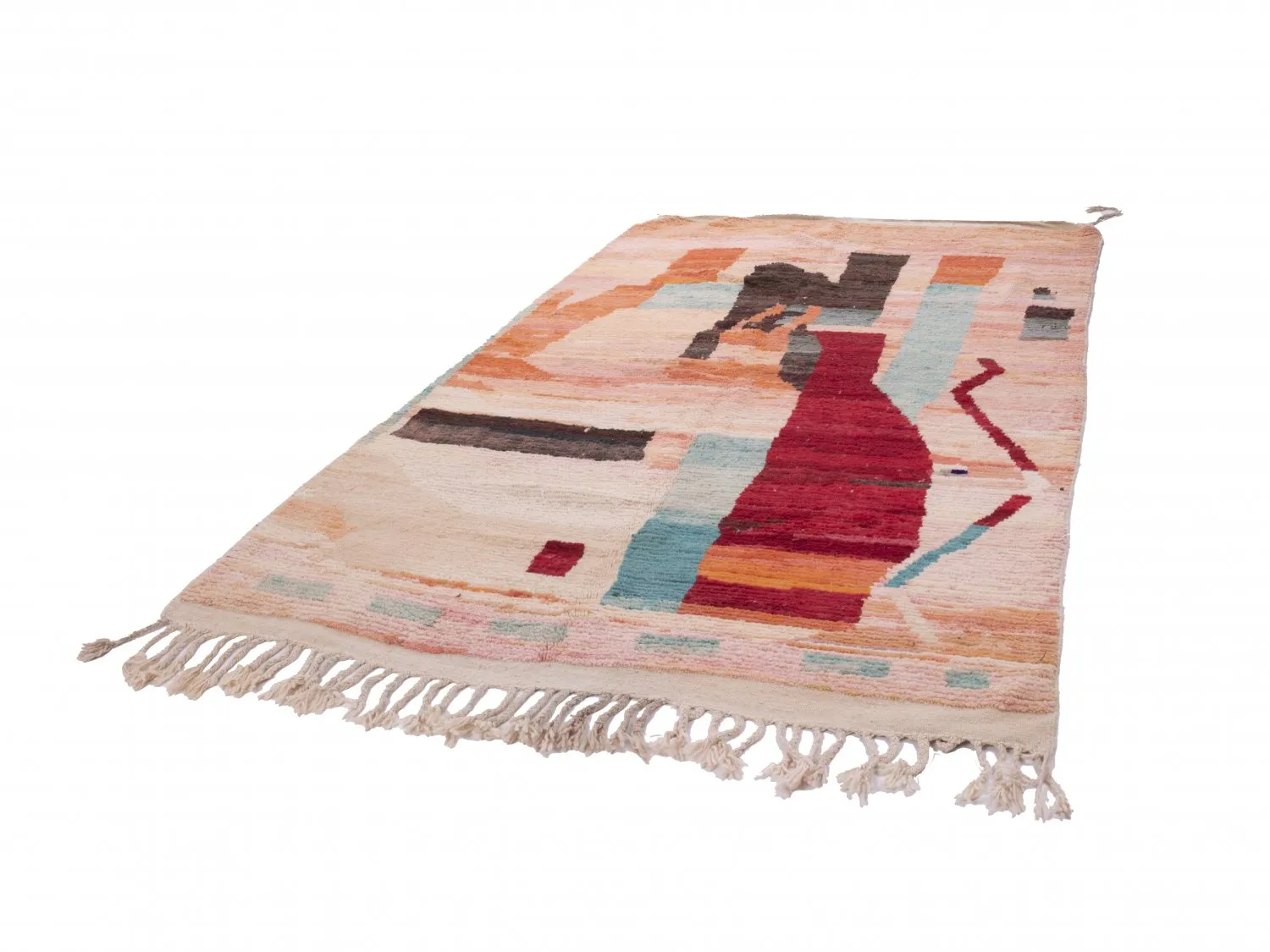 Tappeto Kilim In Stile Berbero Del Marocco Azilal 300 x 200 cm