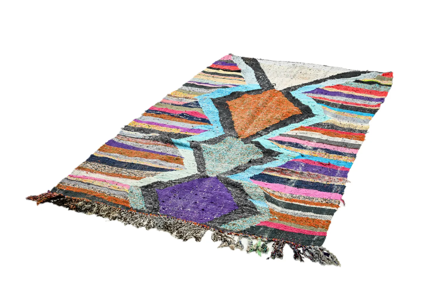Tappeto Berberi Dal Marocco Boucherouite 135 x 235 cm