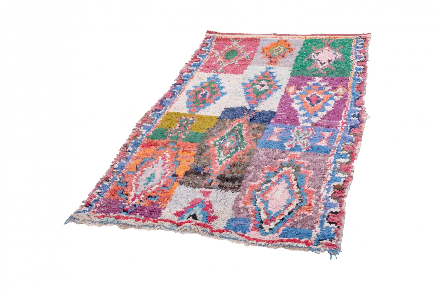 Tappeto Berberi Dal Marocco Boucherouite 225 x 115 cm