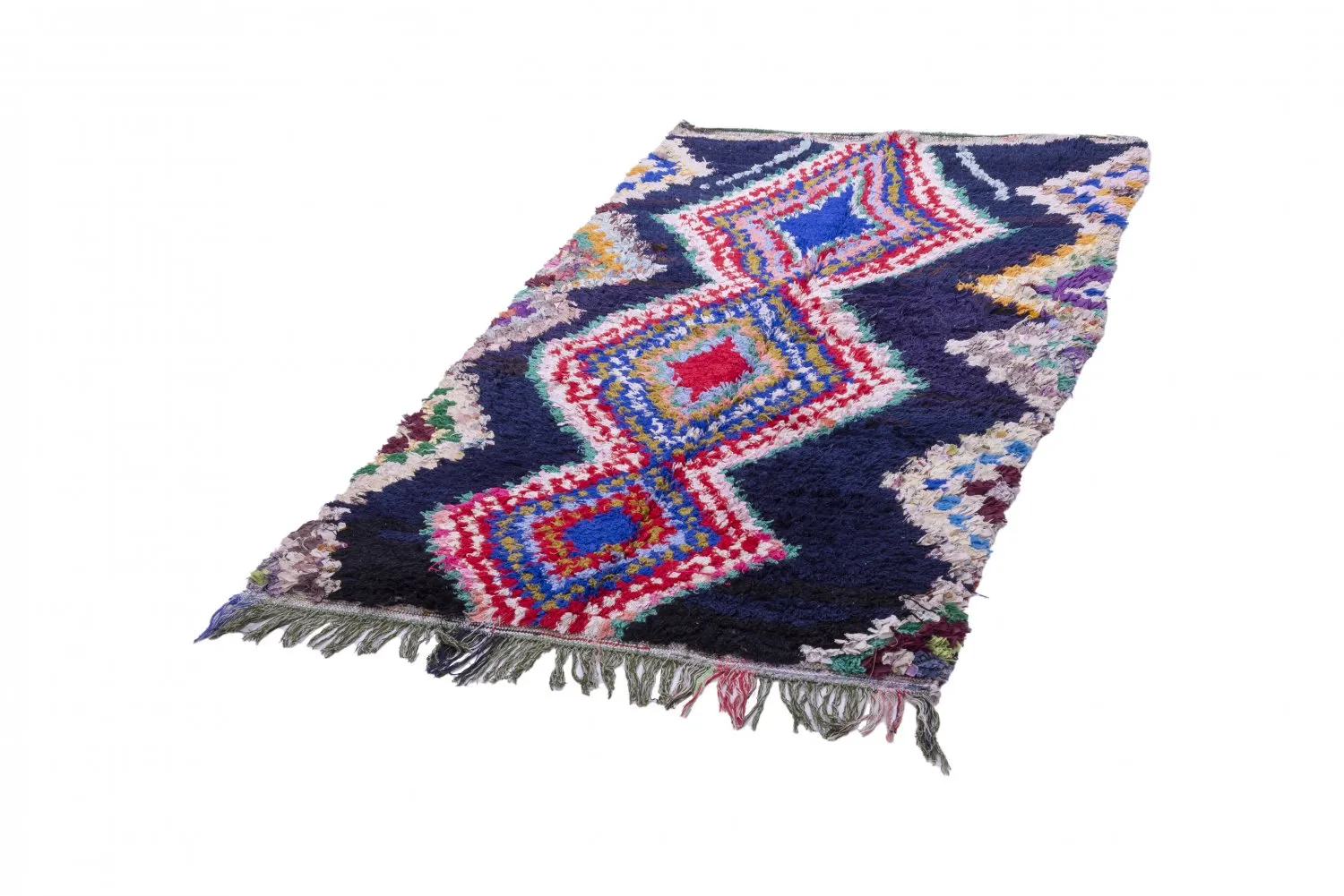 Tappeto Berberi Dal Marocco Boucherouite 190 x 115 cm