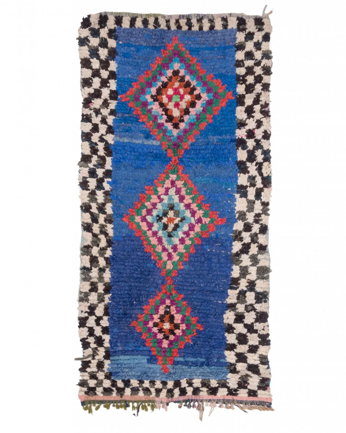 Tappeto Berberi Dal Marocco Boucherouite 285 x 90 cm