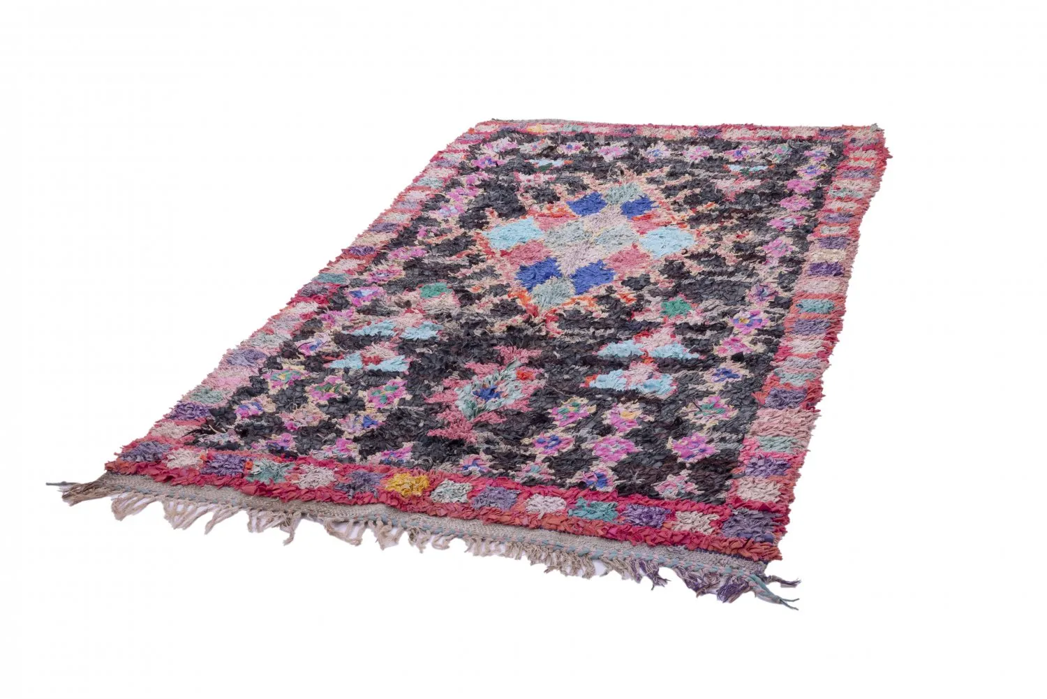 Tappeto Berberi Dal Marocco Boucherouite 210 x 125 cm