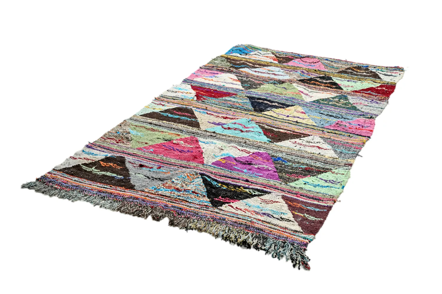 Tappeto Berberi Dal Marocco Boucherouite 135 x 235 cm