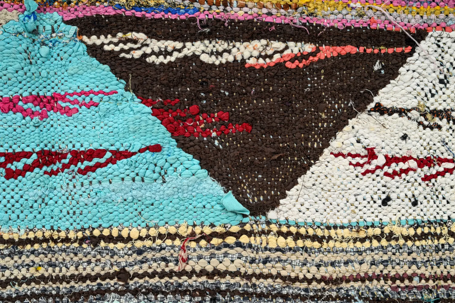 Tappeto Berberi Dal Marocco Boucherouite 135 x 235 cm