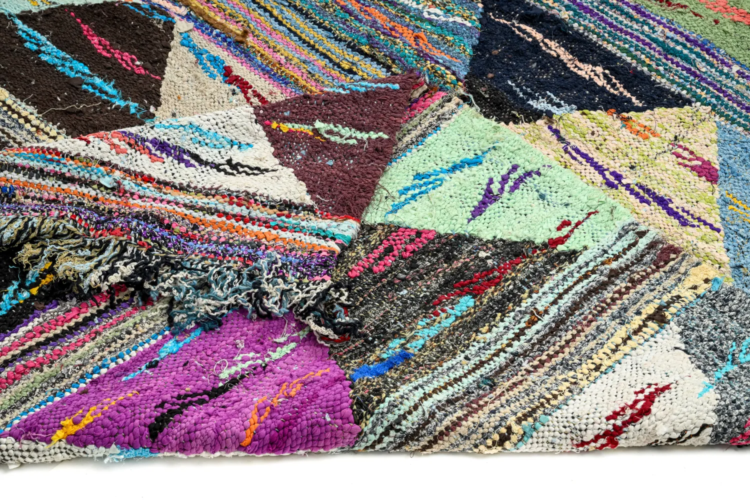 Tappeto Berberi Dal Marocco Boucherouite 135 x 235 cm