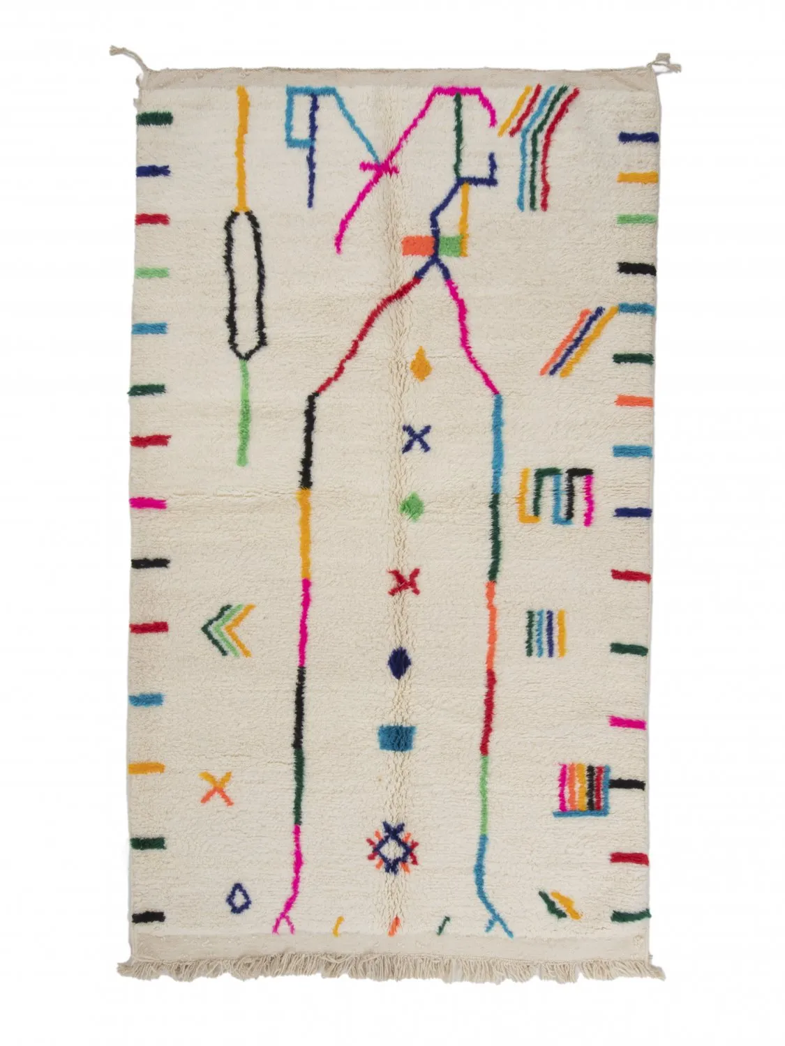 Tappeto Kilim In Stile Berbero Del Marocco Azilal 260 x 150 cm