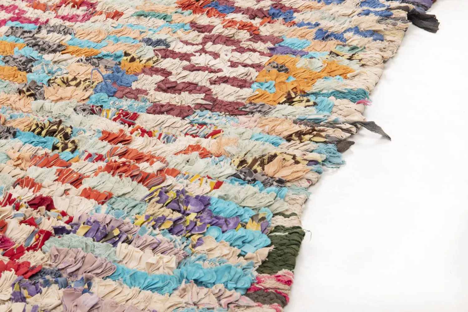 Tappeto Berberi Dal Marocco Boucherouite 205 x 145 cm