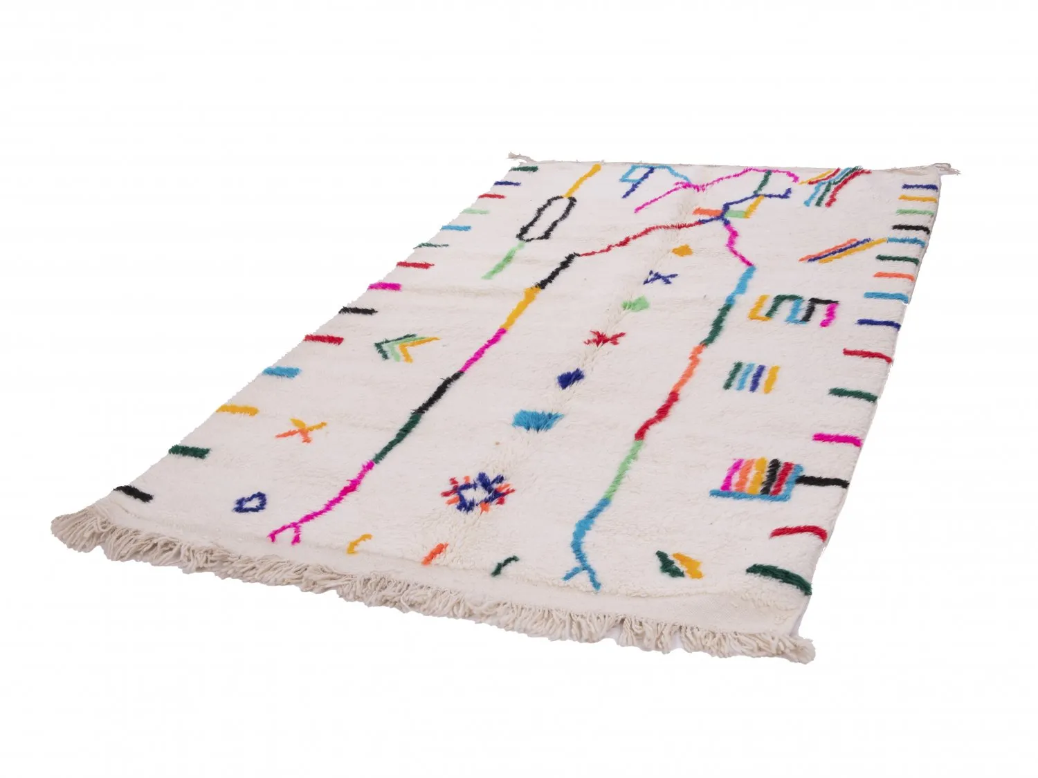 Tappeto Kilim In Stile Berbero Del Marocco Azilal 260 x 150 cm