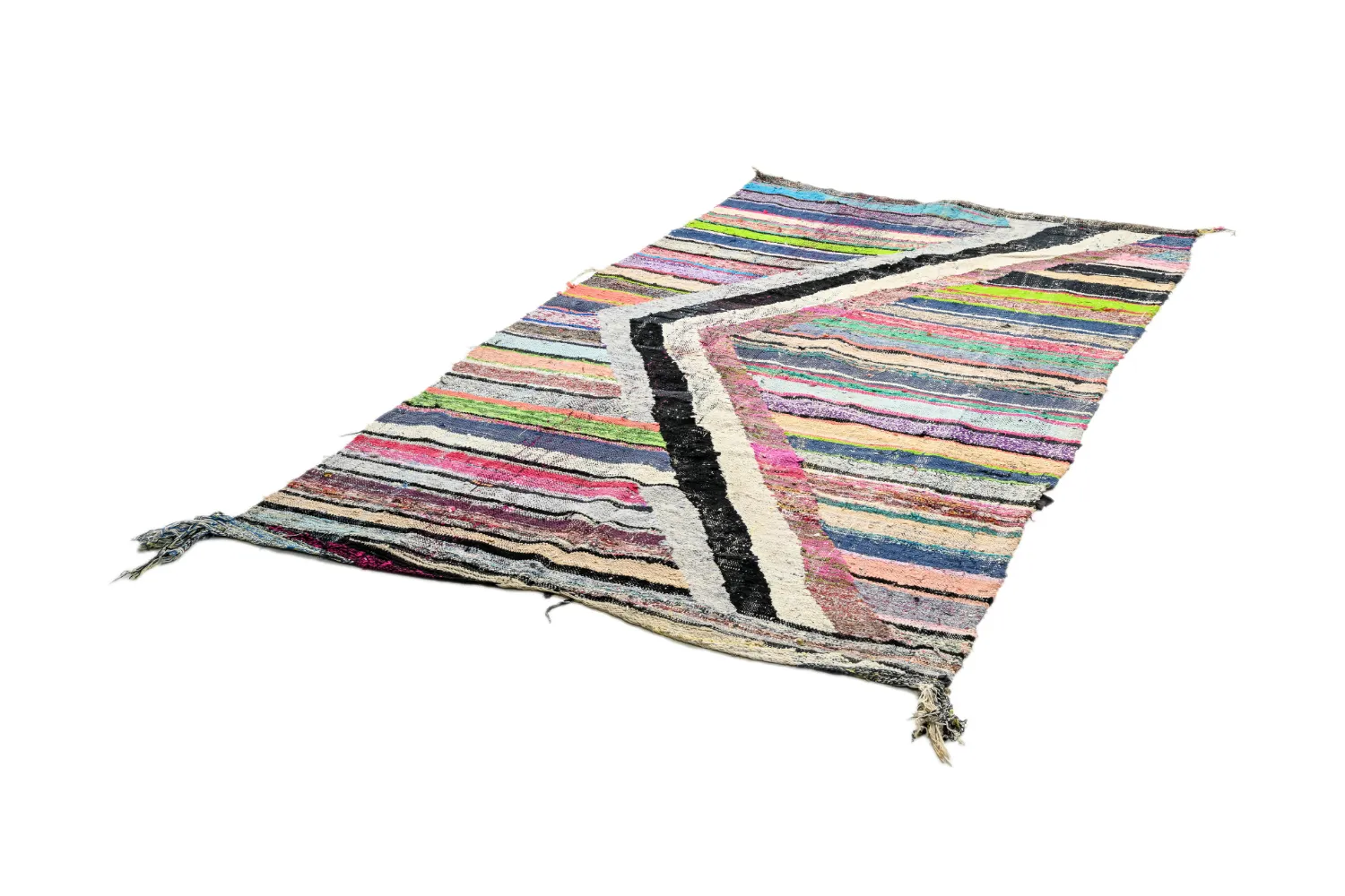 Tappeto Berberi Dal Marocco Boucherouite 135 x 240 cm